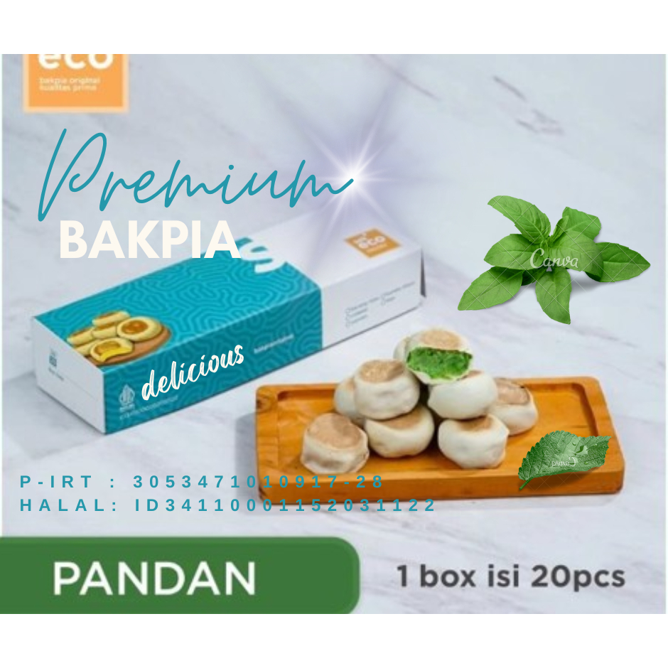 

BAKPIA PREMIUM ASLI JOGJAKARTA//PANDAN//20pcs