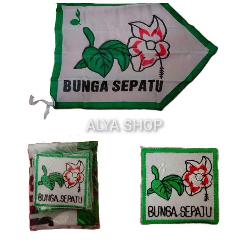 BET REGU BUNGA SEPATU | Bet Tanda Regu Bunga | Tanda Regu Bordir Gambar Bunga | Badge Pramuka