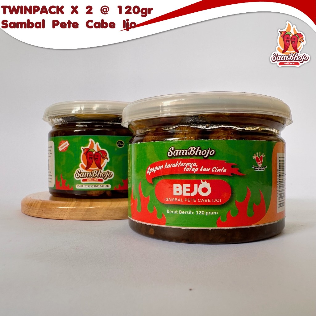 SamBhojo - Sambal Pete Cabe Ijo (Bojo Bejo) 120gr x 2 -Twinpack