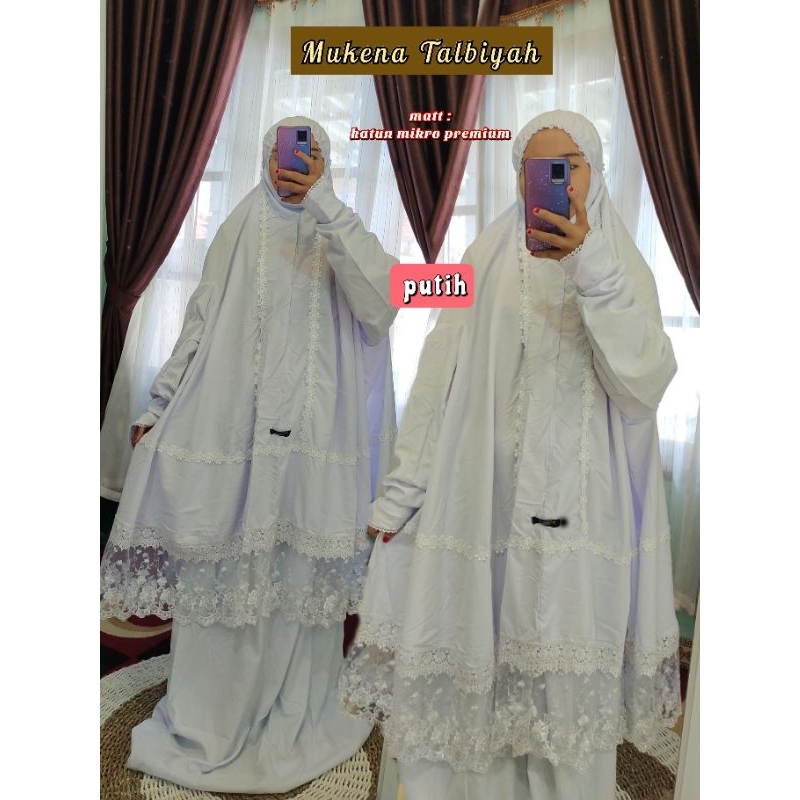 Mukena Umroh dan Haji Mukena Ramadhan Mukena Lebaran Mukena Potongan Berlengan Mukena Dewasa Putih U