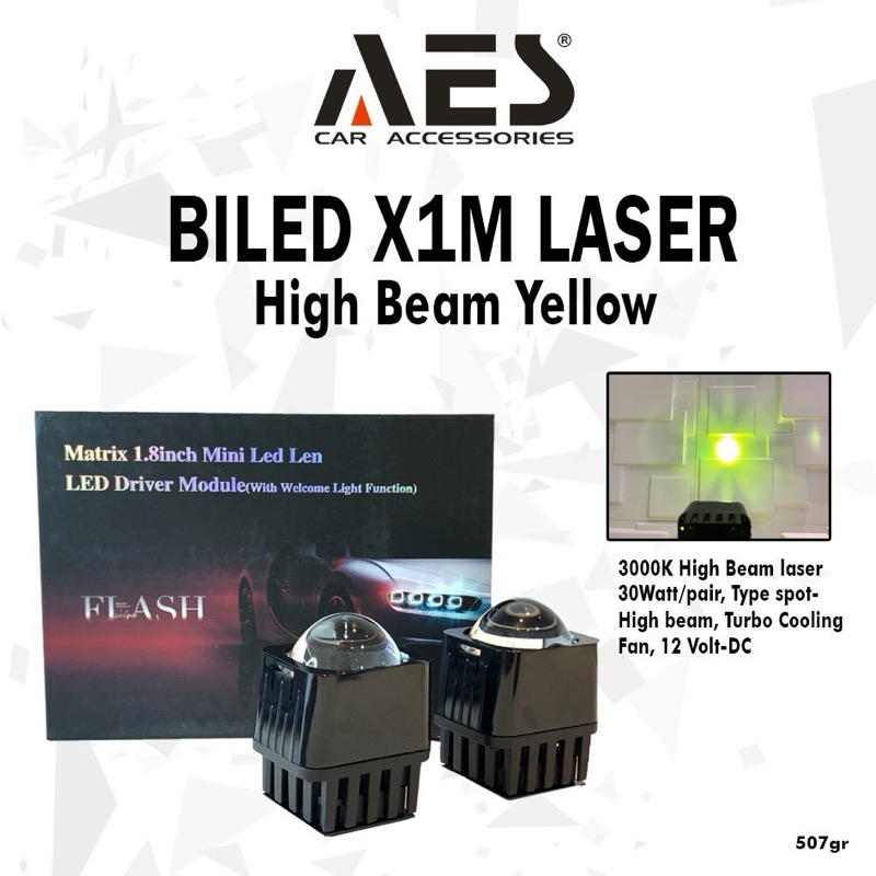 AES BILED X1M LASER YELLOW 1.8INC MATRIX