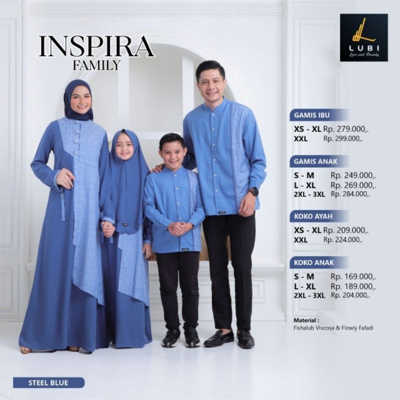 Gamis Lubi | Inspira Family by lubi | Sarimbit Lubi 2024