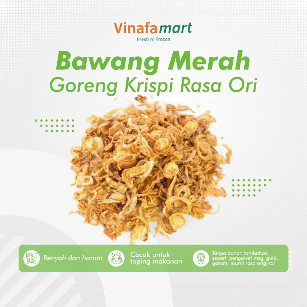 

Bawang Goreng Brambang Krispi Rasa Original Siap Saji Renyah Fried Onion