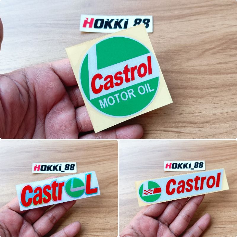 Stiker cutting Castrol sticker oli motor Castrol