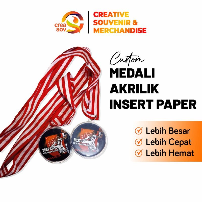 Creasov,Medali insert paper, medali wisuda TK, Medali Turnamen Lomba