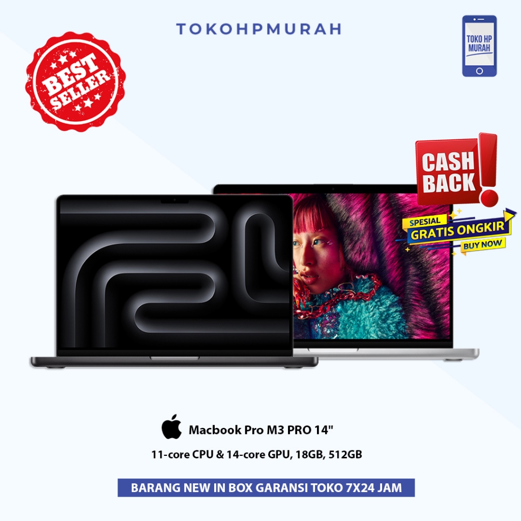 Macbook Pro M3 PRO 14" 11-core CPU & 14-core GPU, 18GB, 512GB 1TB