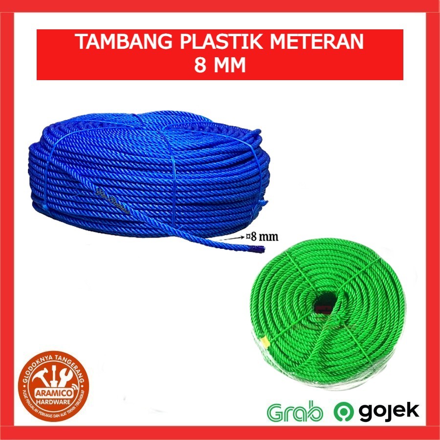 Tali Tambang Plastik  8 MM - Meteran