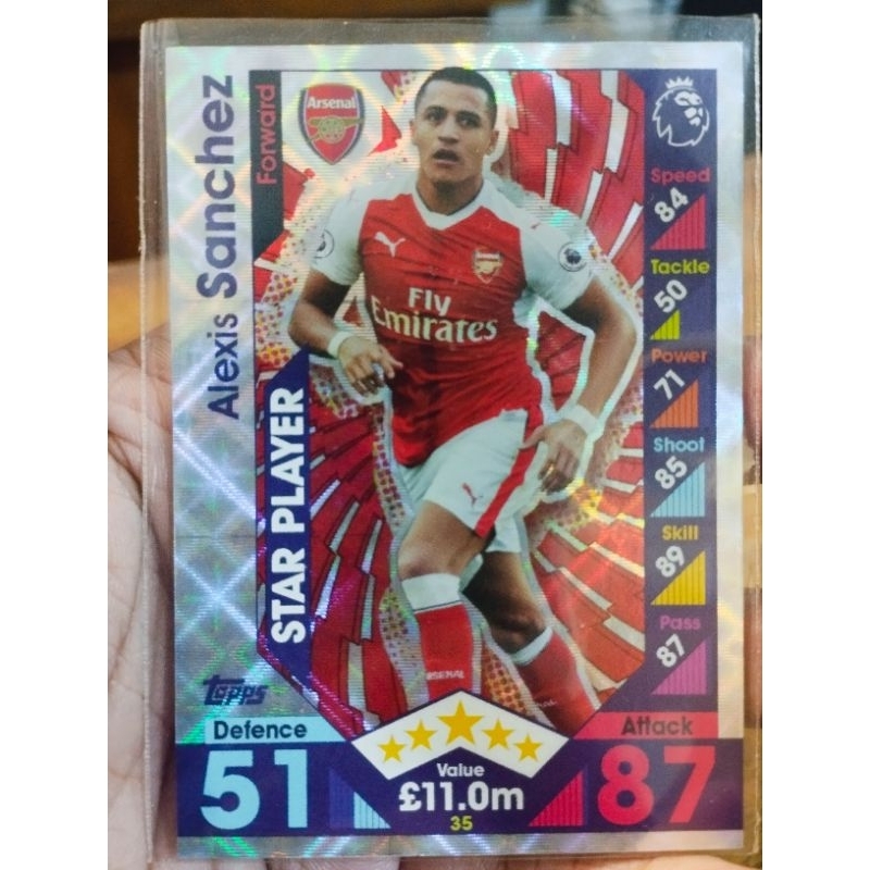 Alexis Sanchez Match attax 16/17 STAR PLAYER