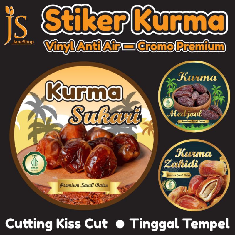 Sticker Kurma / Sticker Label Kurma / Label Kurma / Sticker Kemasan Kurma / Best Seller