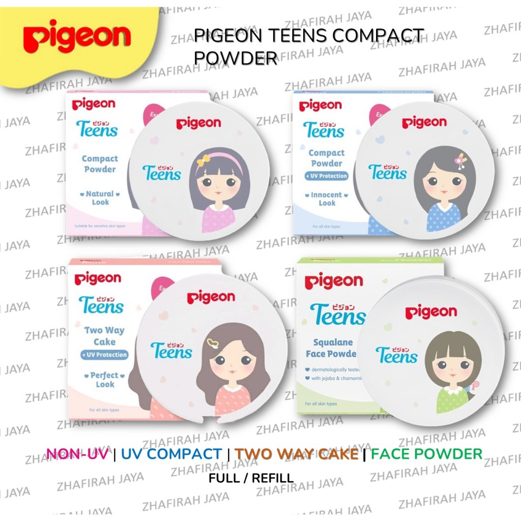 PIGEON Teens Compact Powder 14gr / Bedak Padat PIGEON untuk Anak dan Remaja 14gr