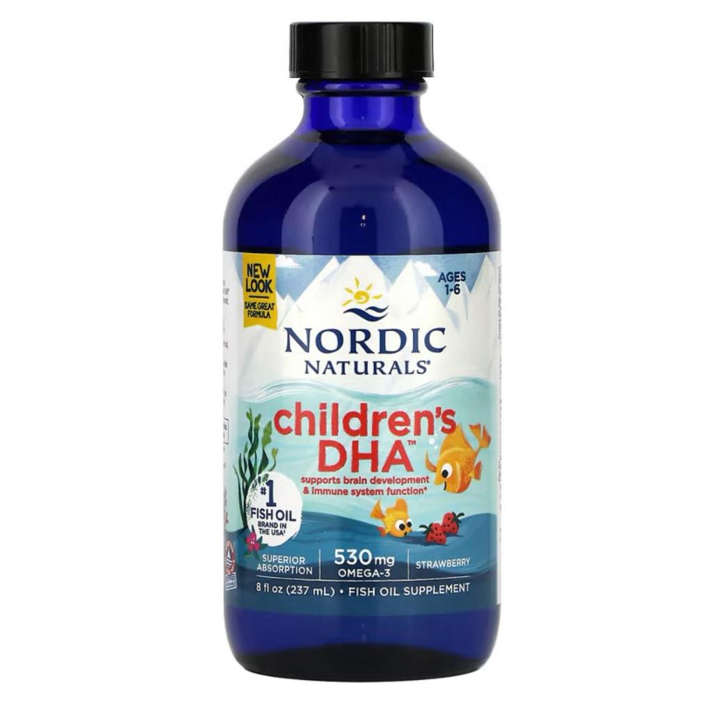 Nordic Naturals, Children's DHA, Strawberry, 8 fl oz (237 ml)