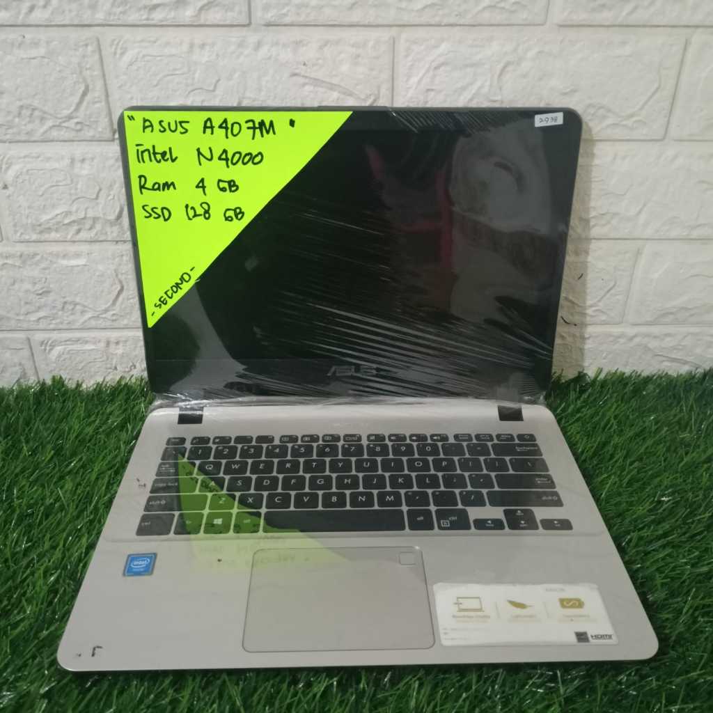 LAPTOP MURAH ASUS A407M INTEL N4000 RAM 4GB SSD 128GB 14INCH