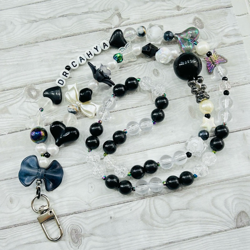 

CUSTOM LANYARD ID CARD PANJANG | lanyard manik manik | kalung manik