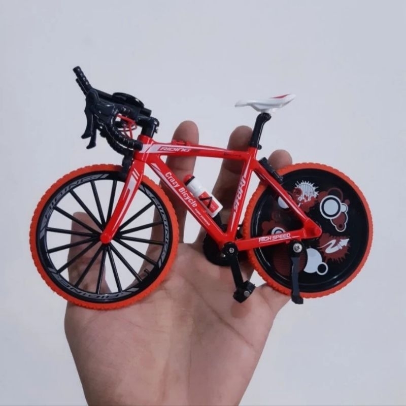 Diecast Sepeda Balap Alloy - Mainan Miniatur Roadbike Bicycle Hobi