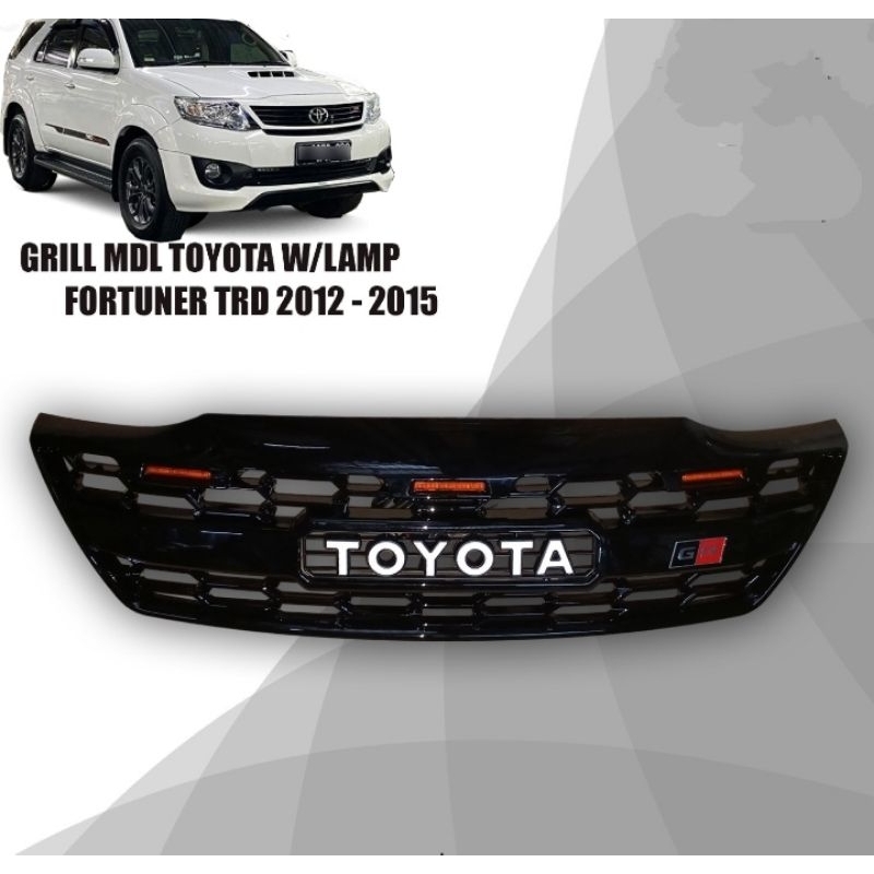 grill gril grille logo toyota grill fortuner 2012 2013 2014 2015 glosy