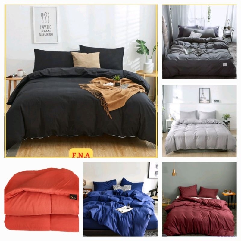 bedcover set polos premium tinggi sprei 30cm