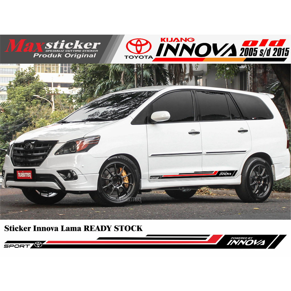 STICKER AKSESORIS INNOVA LAMA STICKER MOBIL TOYOTA INNOVA LAMA KEREN