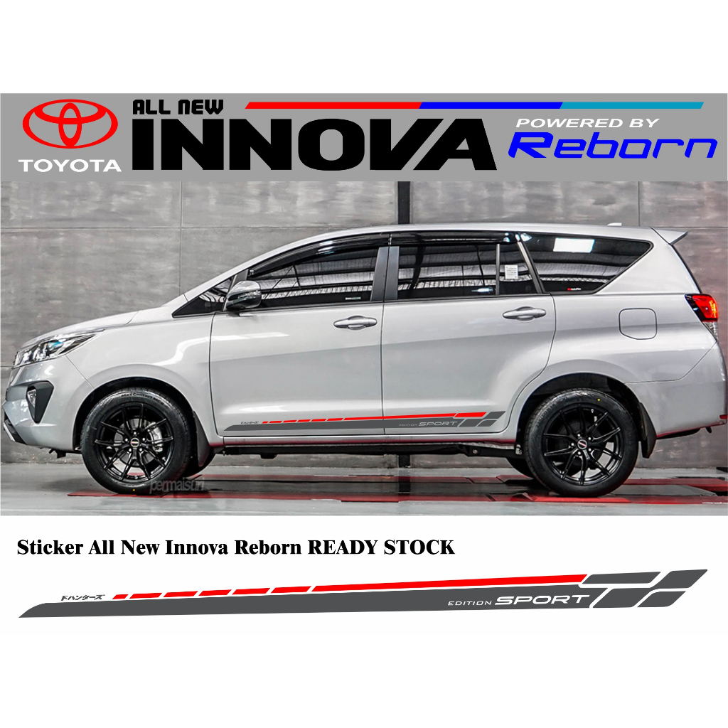 STICKER TOYOTA ALL NEW INNOVA REBORN TERBARU STICKER AKSESORIS STRIPING MOBIL INNOVA REBORN