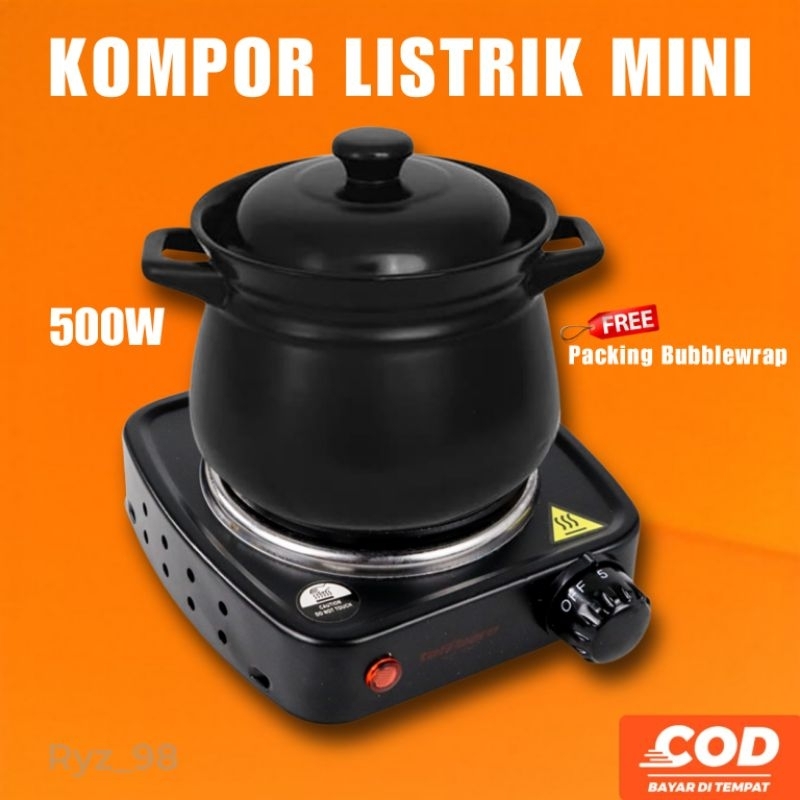 Kompor Listrik Mini Hot Plate Cooking 500 W - Kompor Induksi Listrik Induction Cooker smart waterpro