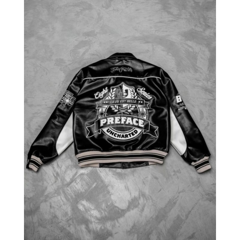 PREFACE CHAPTER 8 : THE UNCHARTED Varsity Leather Jacket"