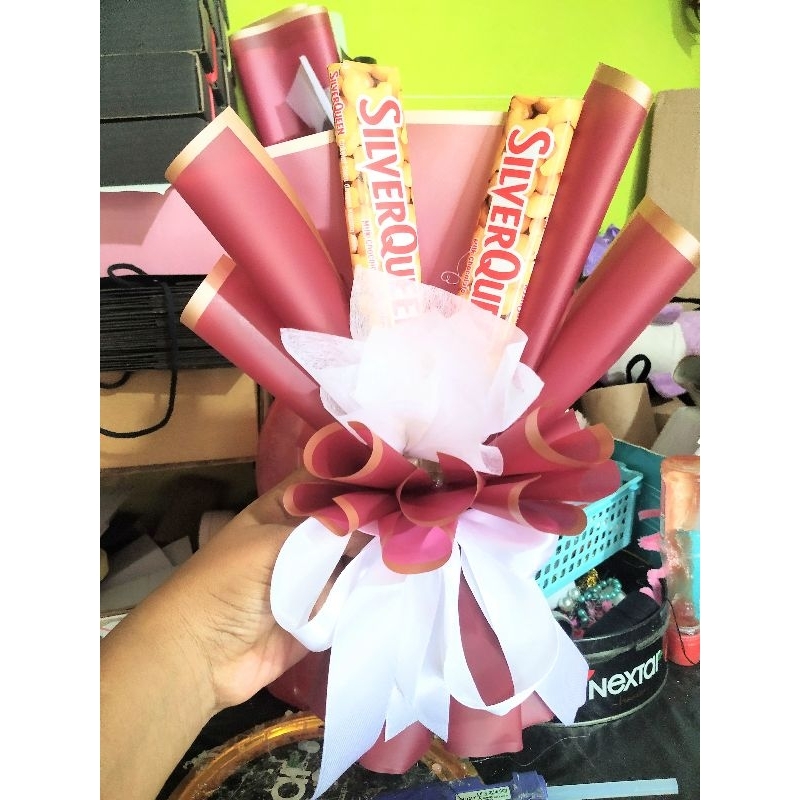 buket silverqueen mini/hadiah valentine/buket murah promo/buket coklat