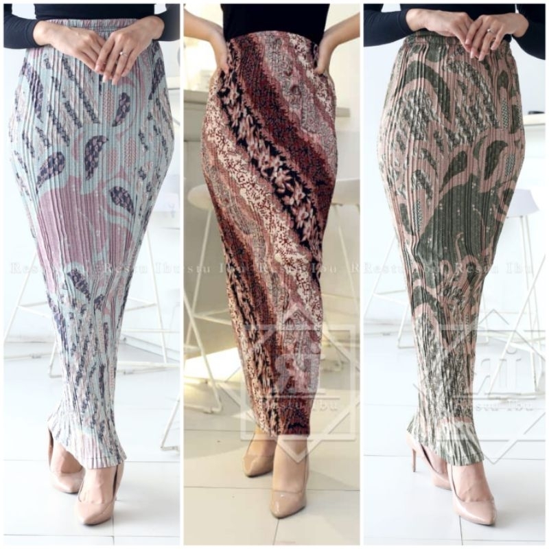 Rok plisket batik Rok plisket jumbo Rok plisket Bahan tunik Rok plisket batik couple Rok Plisket jum