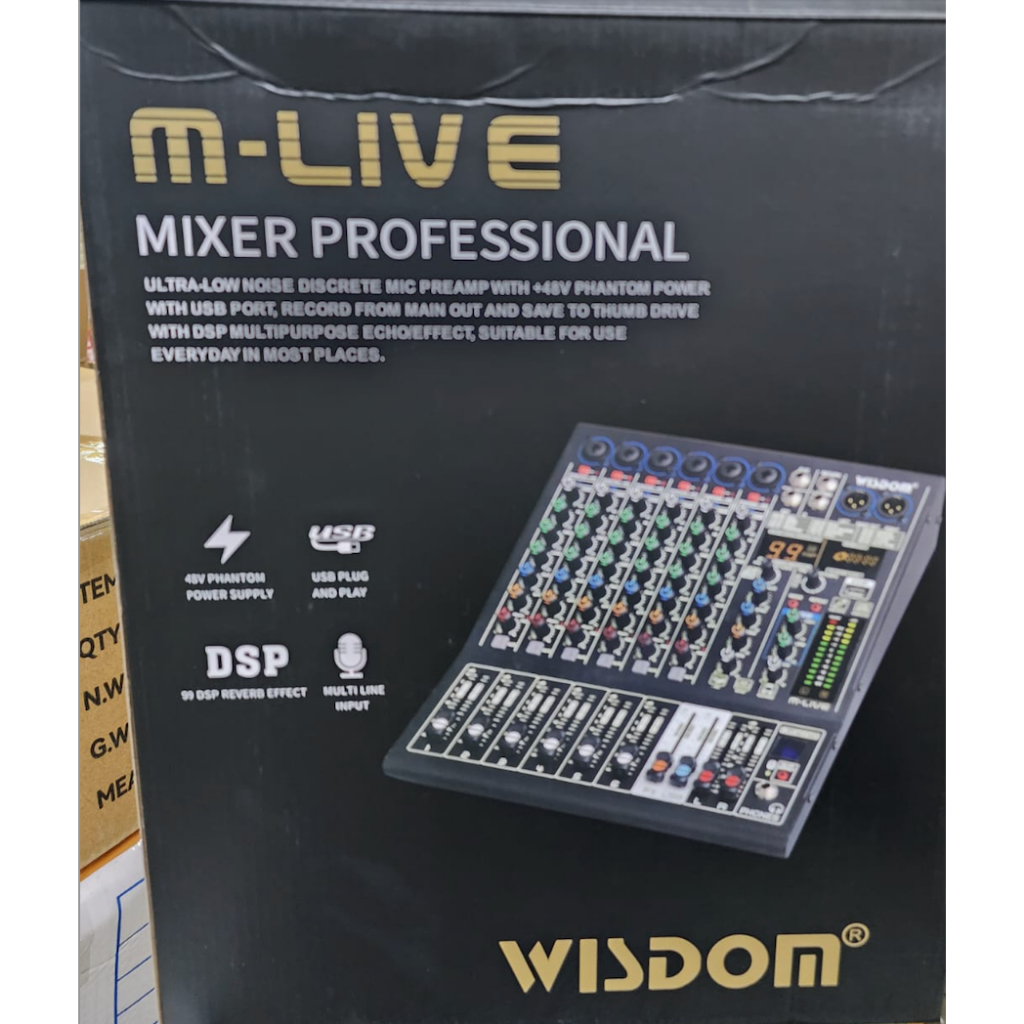 Mixer audio wisdom live6 / live 6 6CH bluetooth soundcard original