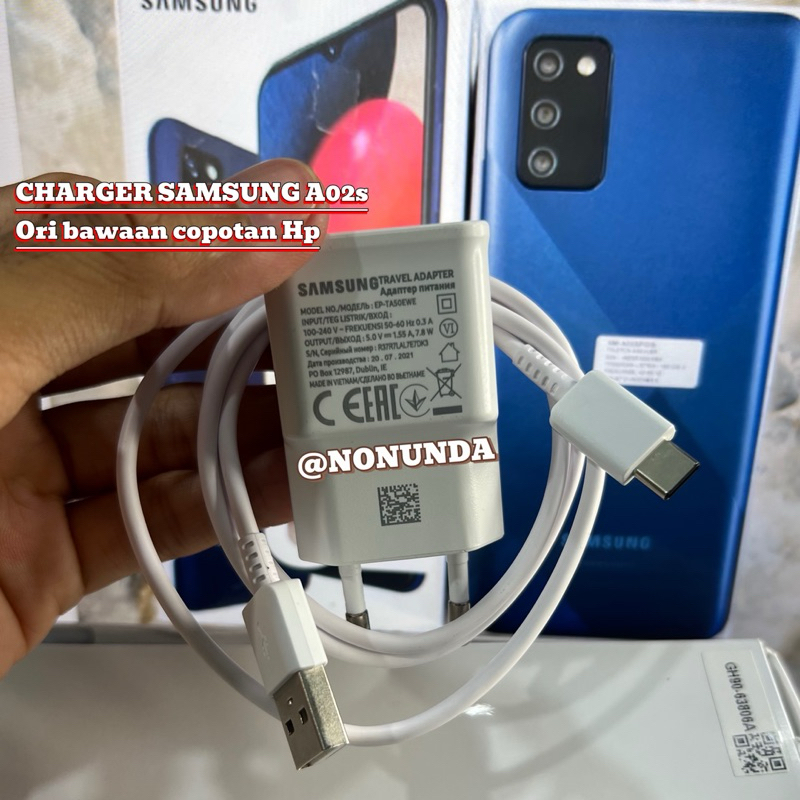 CHARGER ORIGINAL SAMSUNG A02S TYPE C BAWAAN COPOTAN HP