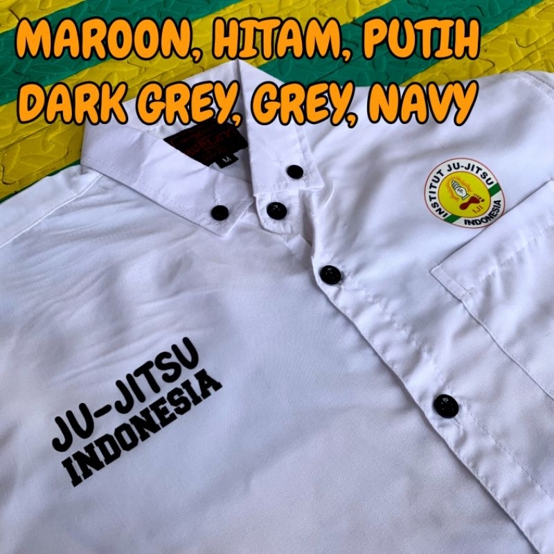 Baju kemeja jujitsu, Hem beladiri jujitsu terbaru, kemeja institu jujitsu Indonesia