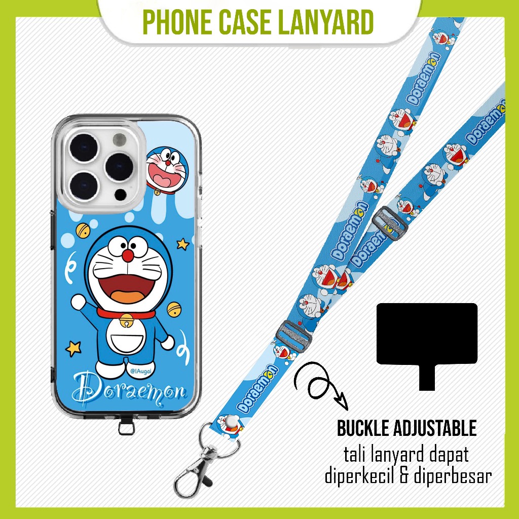 [SOFTCASE SET] Doraemon Case Tali Lanyard Gantungan Handphone Infinix smart 4 smart 5 smart 6 hot 8 hot 9 hot 9 play hot 10 hot 10s hot 10 play zero 8 HD 2021 hot 11