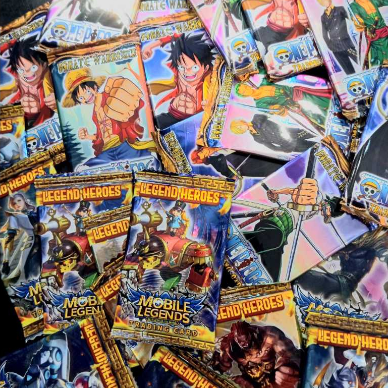 Kartu Foil Mobile Legends ML One Piece Anime Ecer Trading Card Games Permainan