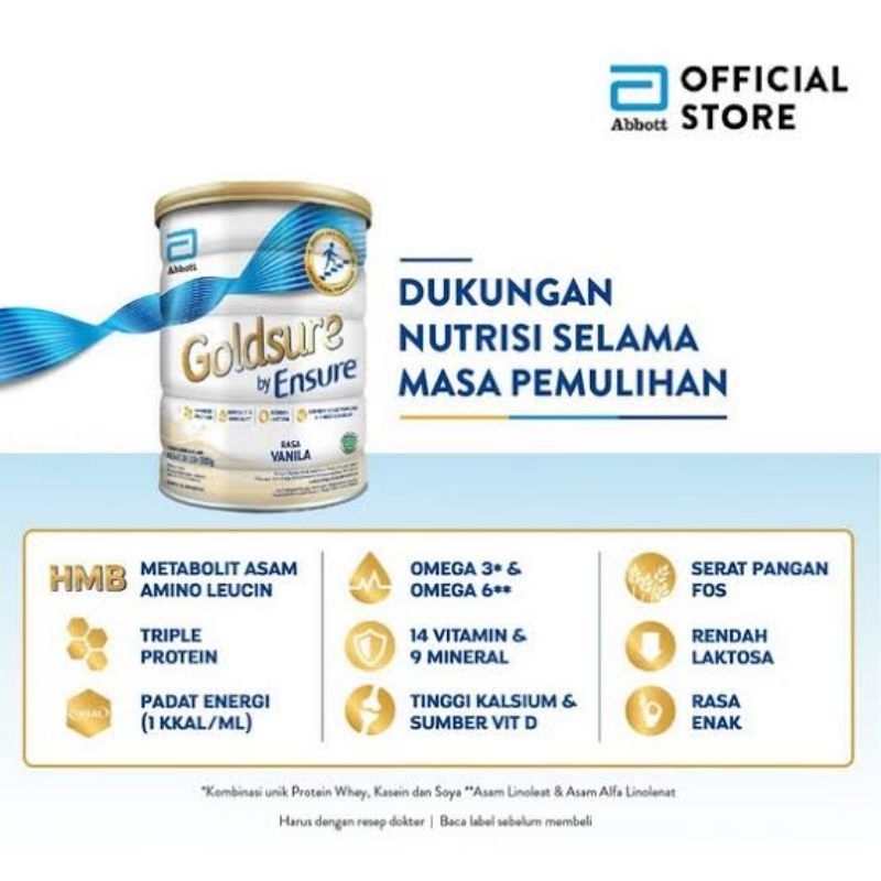 

GoldSure by Ensure//Nutrisi masa pemulihan
