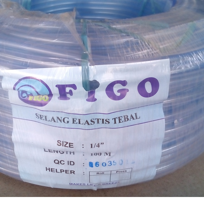 SELANG WATERPASS / SELANG AERATOR AIRATOR AQUARIUM/ WATERPASS FIGO /TEBAL 1/4" x 100 METER / SELANG 