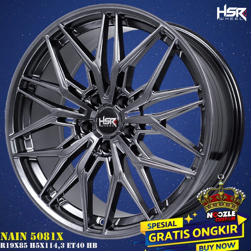 Velg Mobil Ring 19 Lubang 5 Pcd 114,3 Pelek Racing R19 HSR Terbaru