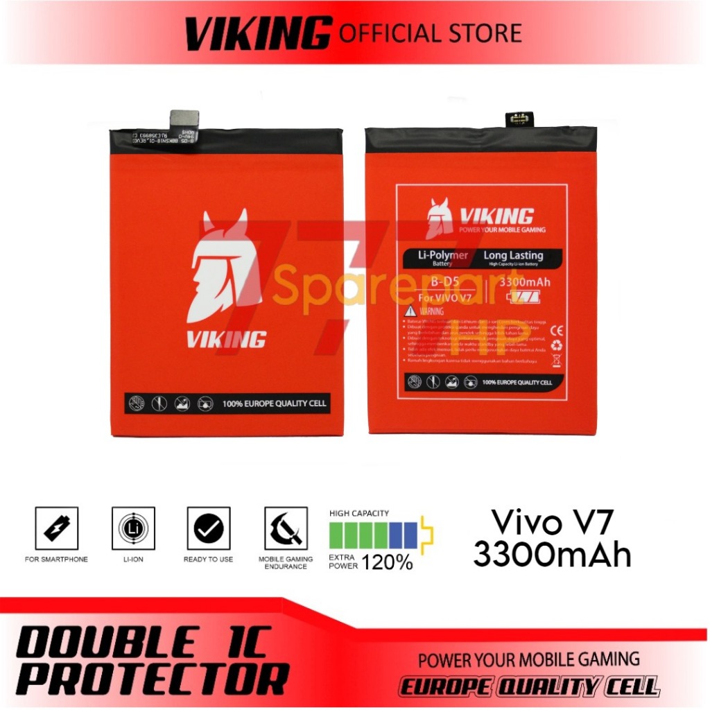 Baterai Double Power Viking B-D5  / BD5  / Vivo V7 / Y75 / 1718  - Batu Batre Batrai Batri Batrei Ba