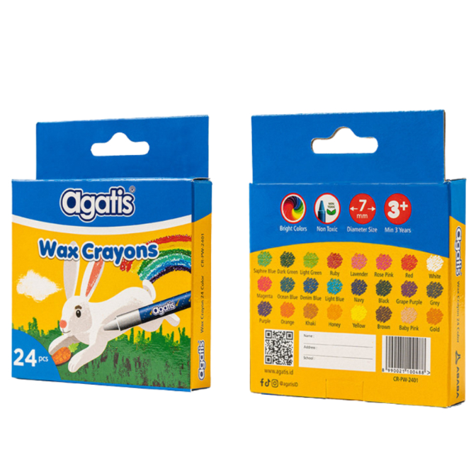 

Gramedia Batam - AGATIS Wax Crayon 24