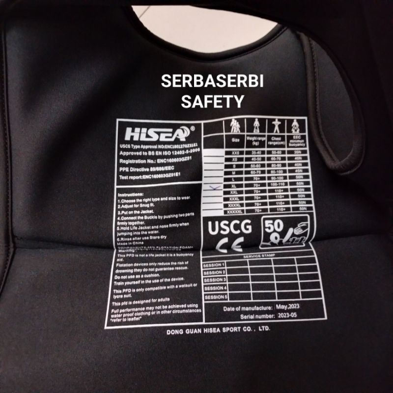 Pelampung Life Jacket Hisea Pelampung Safety Renang Sni Original Hisea Berkualitas
