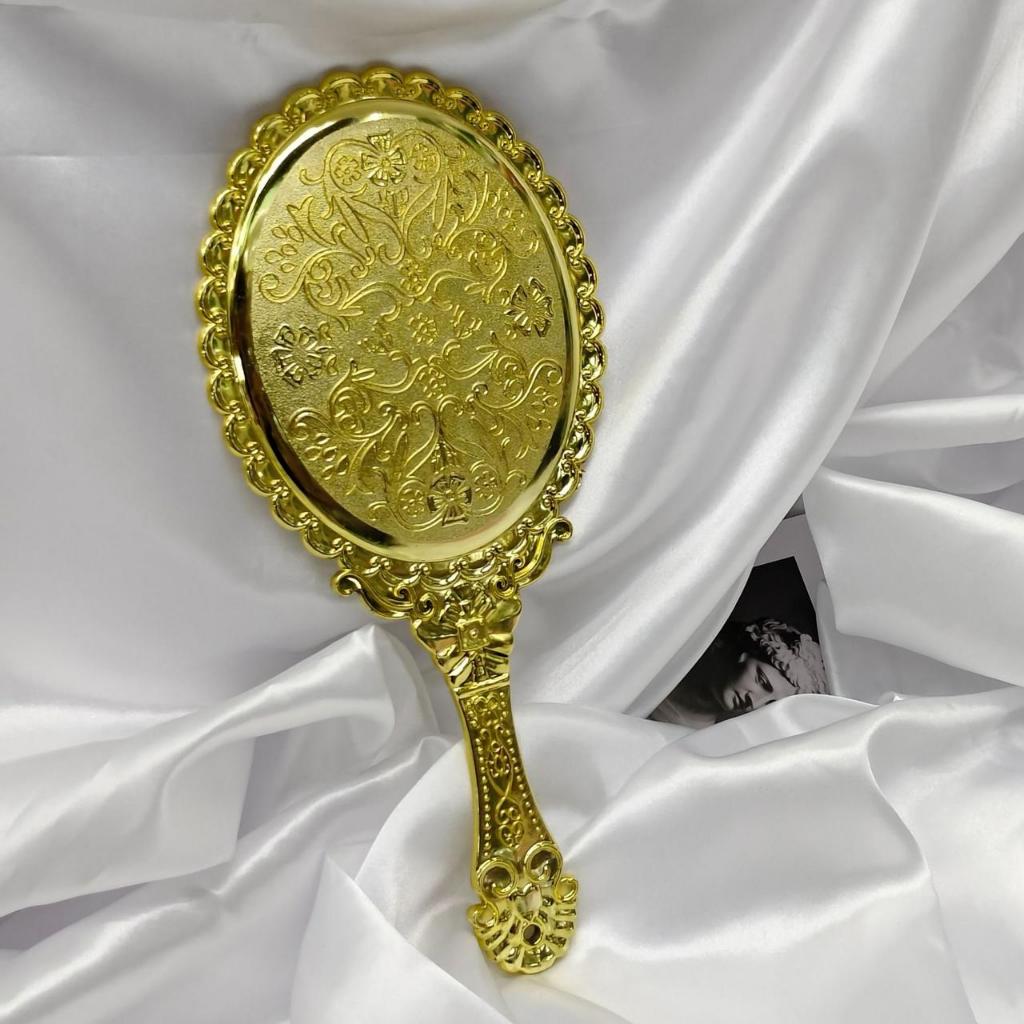 KACA CERMIN EYELASH KACA VINTAGE MAKE UP VINTAGE MIRROR MIROR GAGANG HANDLE MAKEUP MIRROR