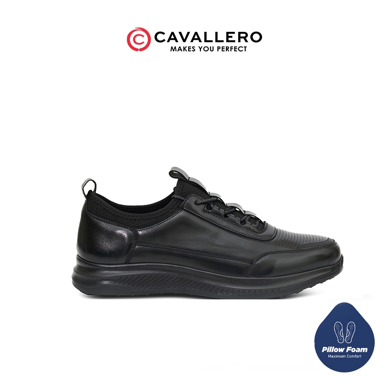 Sepatu Pria Casual Sneakers Cavallero Winston Black