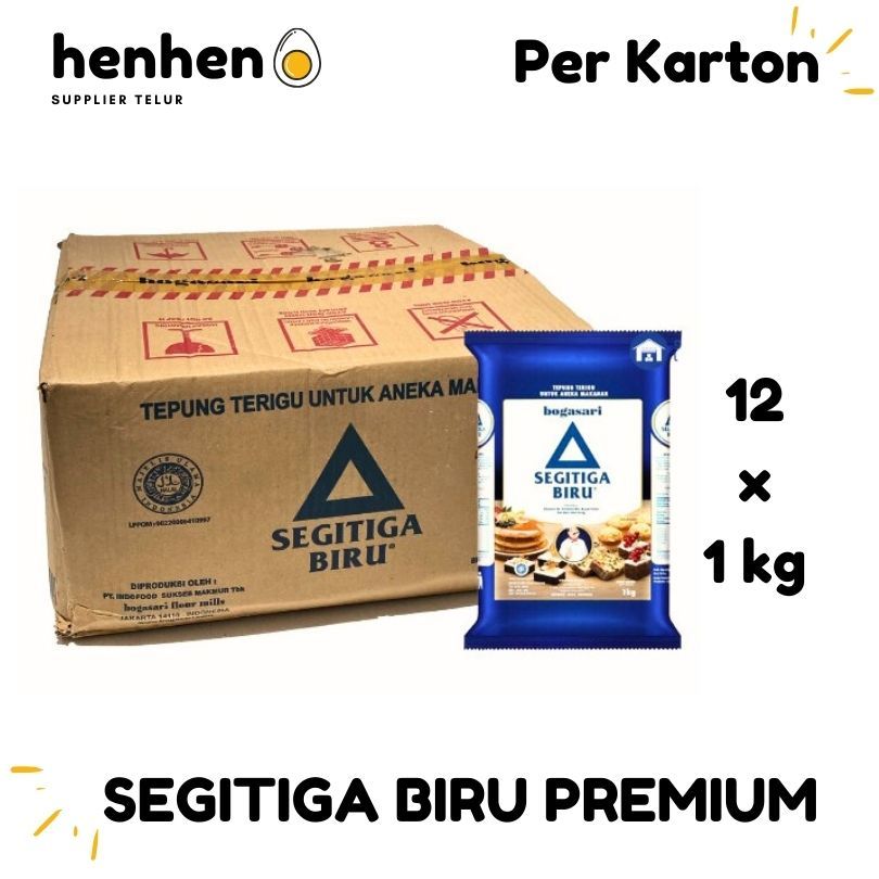 

TEPUNG TERIGU SEGITIGA BIRU PER DUS PERKARTON ISI 12 PCSX1 KG