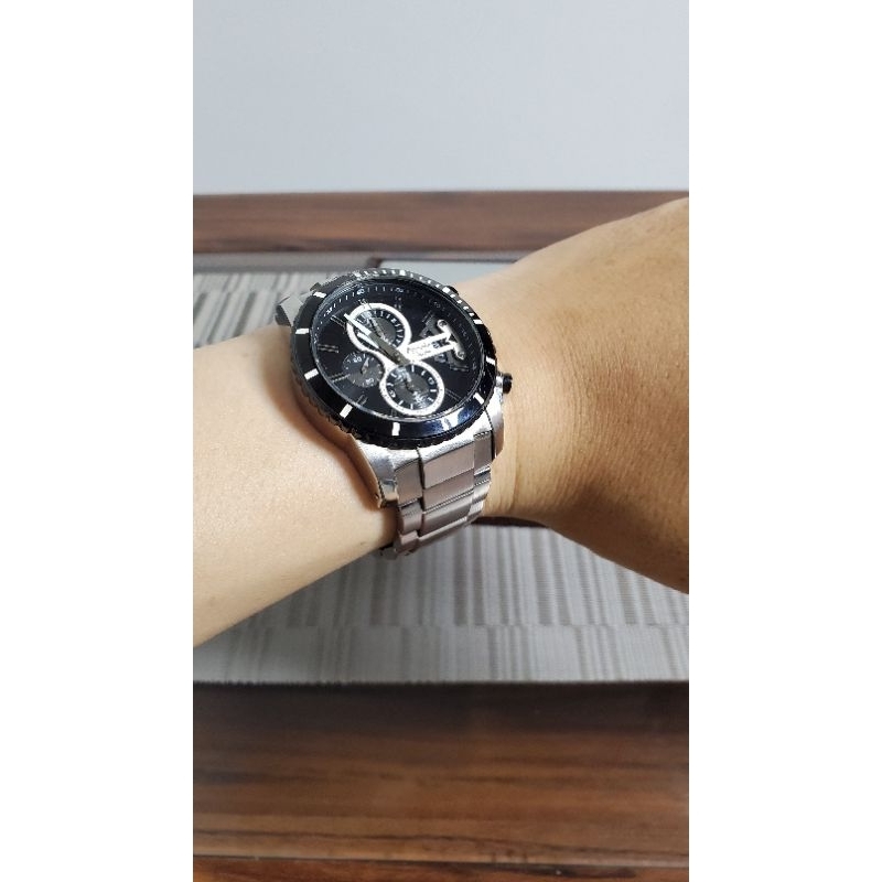 Jam Tangan Alexandre Christie 6532MC AC6532 Stainless Chronograph Ori