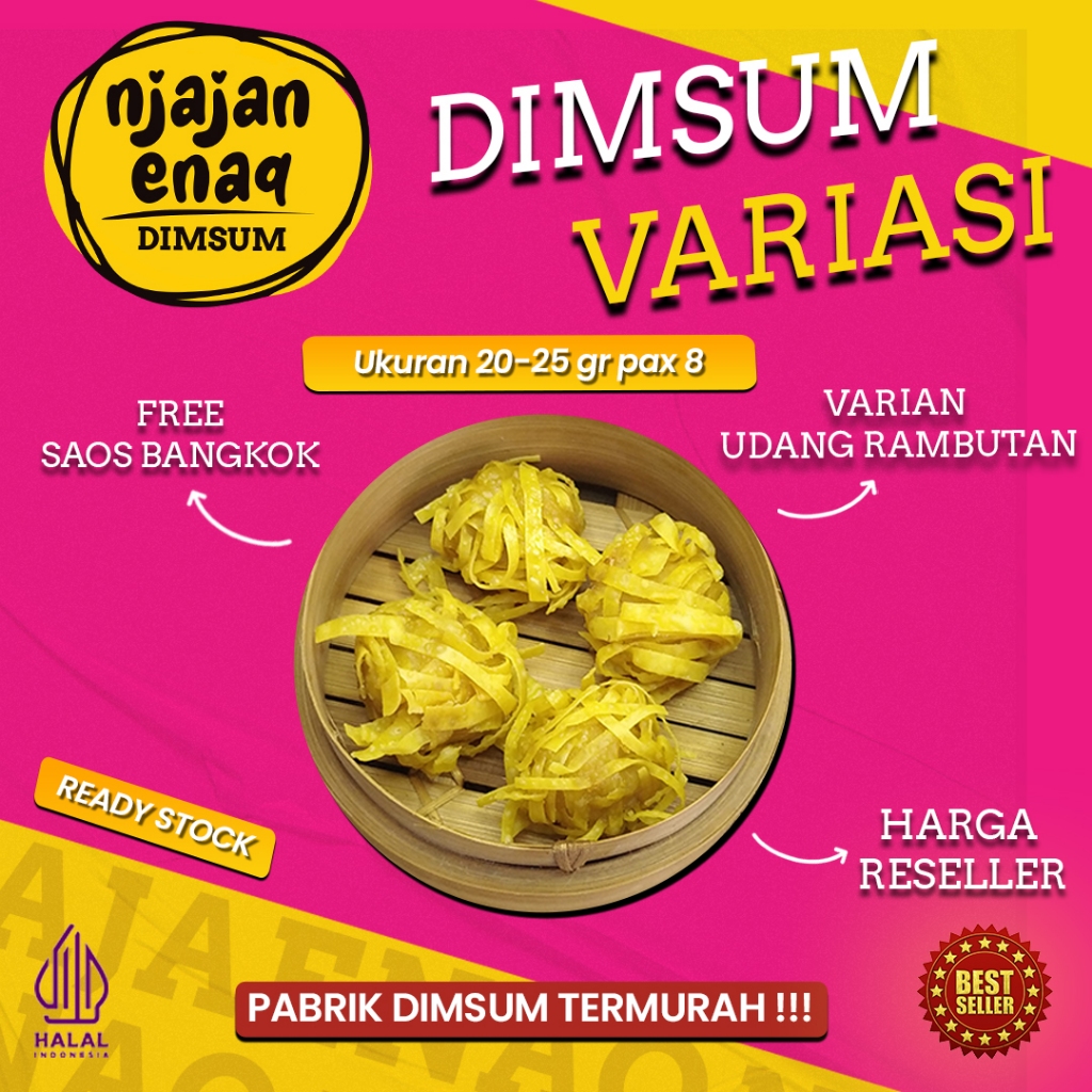 

DIMSUM VARIASI UDANG RAMBUTAN 25gr PACK ISI 8 ❤️ NJAJANENAQ ❤️