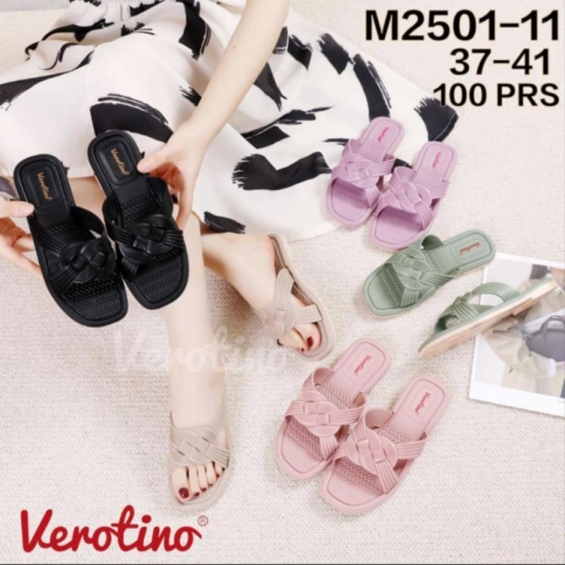 Sandal Wanita Sandal Slop Anyam Verotino M2501