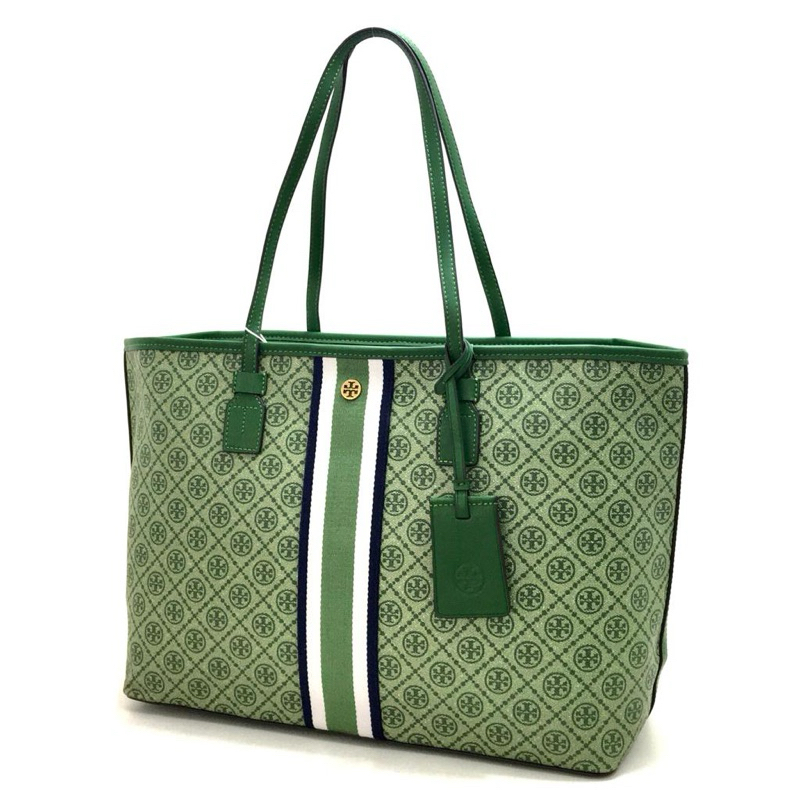 Tory Burch T Monogram Coated Canvas Tote Bag