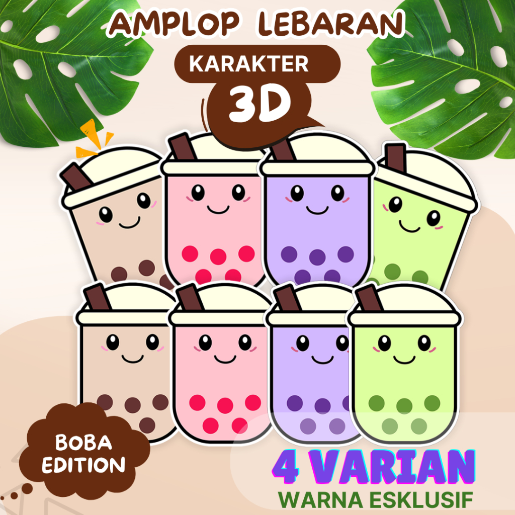 

Amplop lebaran 3d karakter isi 6 pcs