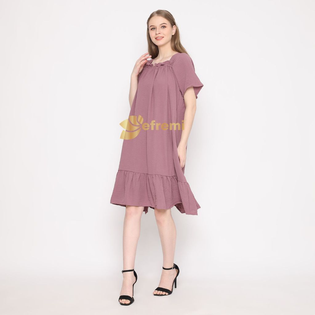 ESA111 DRESS BUSUI FRIENDLY/ BAJU JUMBO/ DRESS LONG/ DRESS KANTOR/ DRESSS PESTA DRESS BODICON SCUBA 