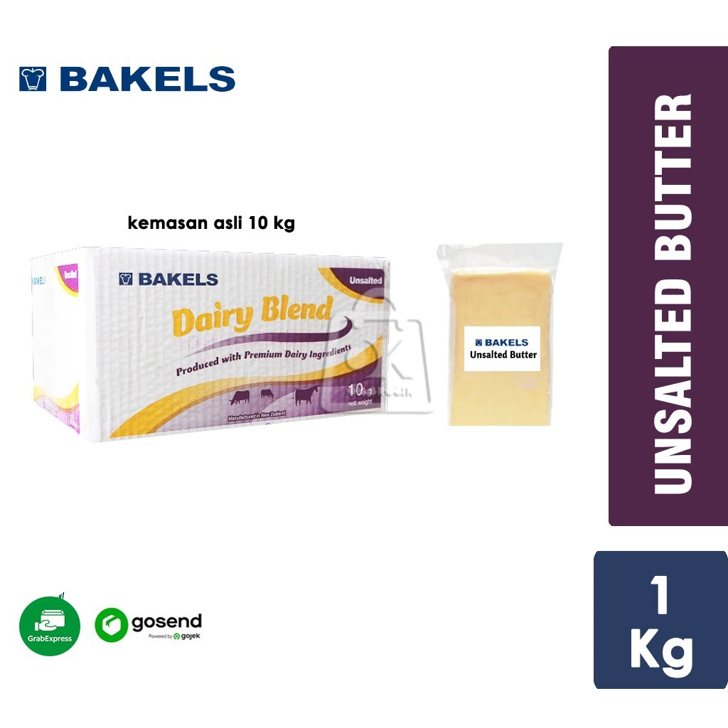 

Unsalted Butter Bakels Dairy Blend Repack 1 Kg [KHUSUS INSTANT]