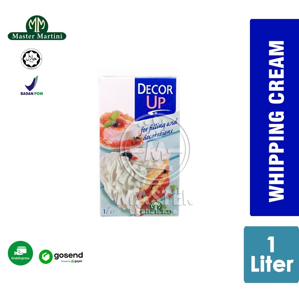 

Whipping Cream Decor Up Master Martini 1 Liter [KHUSUS INSTANT]
