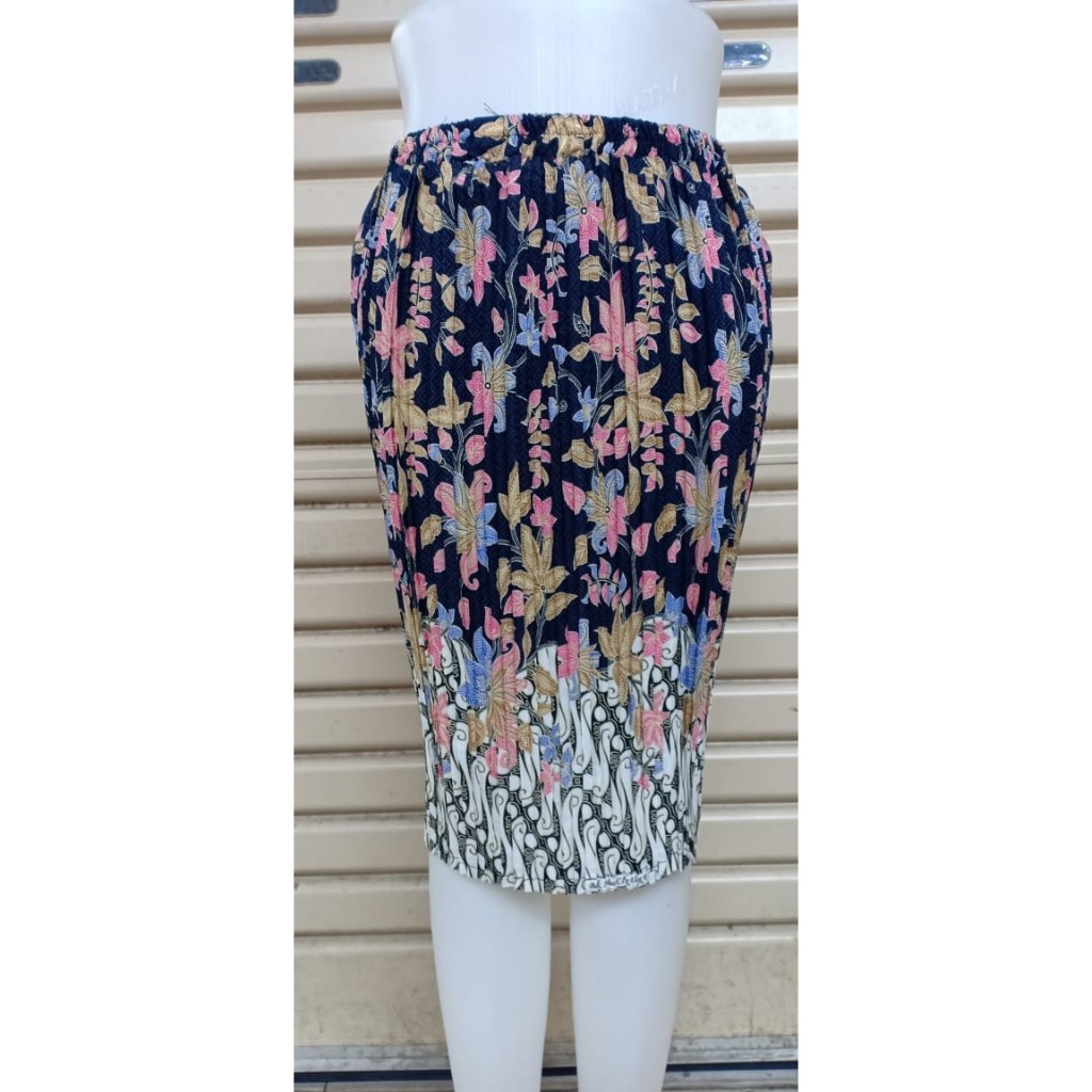 Promo Rok Plisket Pendek Bawahan Kebaya Motif Batik Warna Hijau Dan Lainnya