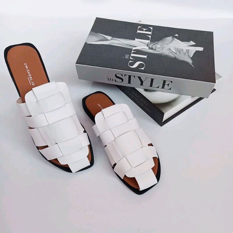 Sandal slip on wanita slipper wanita Korean style